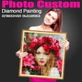 thumbnail image 2 of HOMFUN-Cuadro de diamante con foto personalizada, imagen de diamantes de imitación 5D artesanal, bordado de diamantes, punto de cruz 3D, decoración de la boda del hogar ZX, 2 of 4