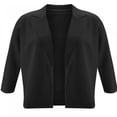 thumbnail image 4 of Veste Blazer Décontractée pour Femmes à Revers, Manches Longues, Ouverte à l'Avant, Tenue de Travail/bureau, Blazer, 4 of 11