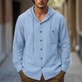 thumbnail image 4 of YFNNUP Mens Cotton Linen Hoodie Long Sleeve Button Down Shirt Summer Casual Hawaiian Beach Tops Lightweight Fashion Hoodies, 4 of 4