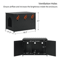 thumbnail image 7 of unipaws Black Top Opening Cat Litter Box Enclosure, Flip Top XL Extra Large Cat Box Furniture,, 7 of 7