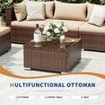 thumbnail image 3 of UDPATIO Patio Furniture Sets, Modular Rattan Outdoor Patio Sectional Furniture Sofa Set, Wicker Patio Conversation Set for Backyard,5PCS, 3 of 10