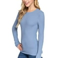 thumbnail image 2 of FashionMille Women's Casual Long Sleeve Crew Neck Thermal Knit T-shirt Top, 2 of 4