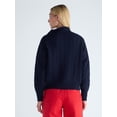 thumbnail image 3 of Free Assembly Women’s Tie Neck Cable Knit Sweater, Midweight, Sizes XS-XXL, 3 of 5