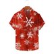 thumbnail image 4 of Hombres de Manga Larga, Navidad Impresa Turndown Collar Blusa, Casual Moda Botón Camisa para las Vacaciones, 4 of 5
