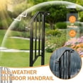 thumbnail image 4 of Ktaxon 1st Tier  Outdoor Handrails, Wrought Iron Railing, Exterior Hand Railing for Garage, Porch, Garden Outdoor & Indoor (Matte Black), 4 of 13