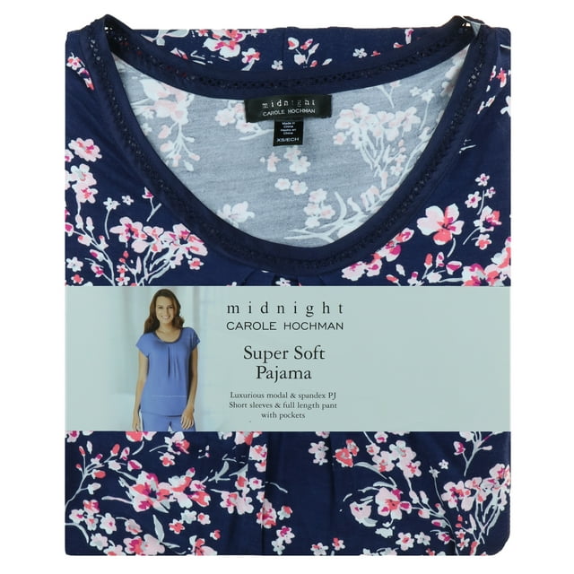 Carole Hochman Women's Midnight Super Soft Modal Pajama Set, Blue