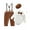 White, variant on CARETOO Baby Boy Formal Clothes Outfit 0-24M Suspender Pants Bowtie Beret Hat Cotton Fabric 4pcs Set