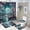 Ship-4, variant on Fantasy Ship Print Shower Curtain Set 4-Set Night Scene Moonlight Bathroom Decor Set Magical Includes Floor Mat ,Toilet Cover Mat ,U-Mat ,Shower Curtain with 12 Hooks,72inx72in