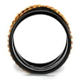 thumbnail image 3 of RareGem TK2645 - IP Black(Ion Plating) Stainless Steel Ring with Top Grade Crystal in Orange, 3 of 4