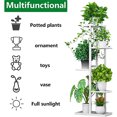 thumbnail image 3 of 5 Tier Metal Plant Stand for Indoor Outdoor Flower Pot Display Planter Shelf, White, 3 of 6