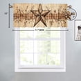 thumbnail image 4 of Rusitc Star Berries Curtains Valances for Home Decor Vintage Star on Country Farmhouse Thermal Insulated Room Darkening Curtain for Dinning Room 54 by 18 in, 1 Panel, 4 of 6