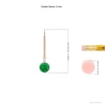thumbnail image 2 of ANGARA Natural Emerald and Diamond Leverback Drop Earrings in 14K Rose Gold for Women (Size-5mm) | May Birthstone, Birthday, Anniversary, Jewelry Gift for Women | Natural Emerald Earrings, 2 of 7