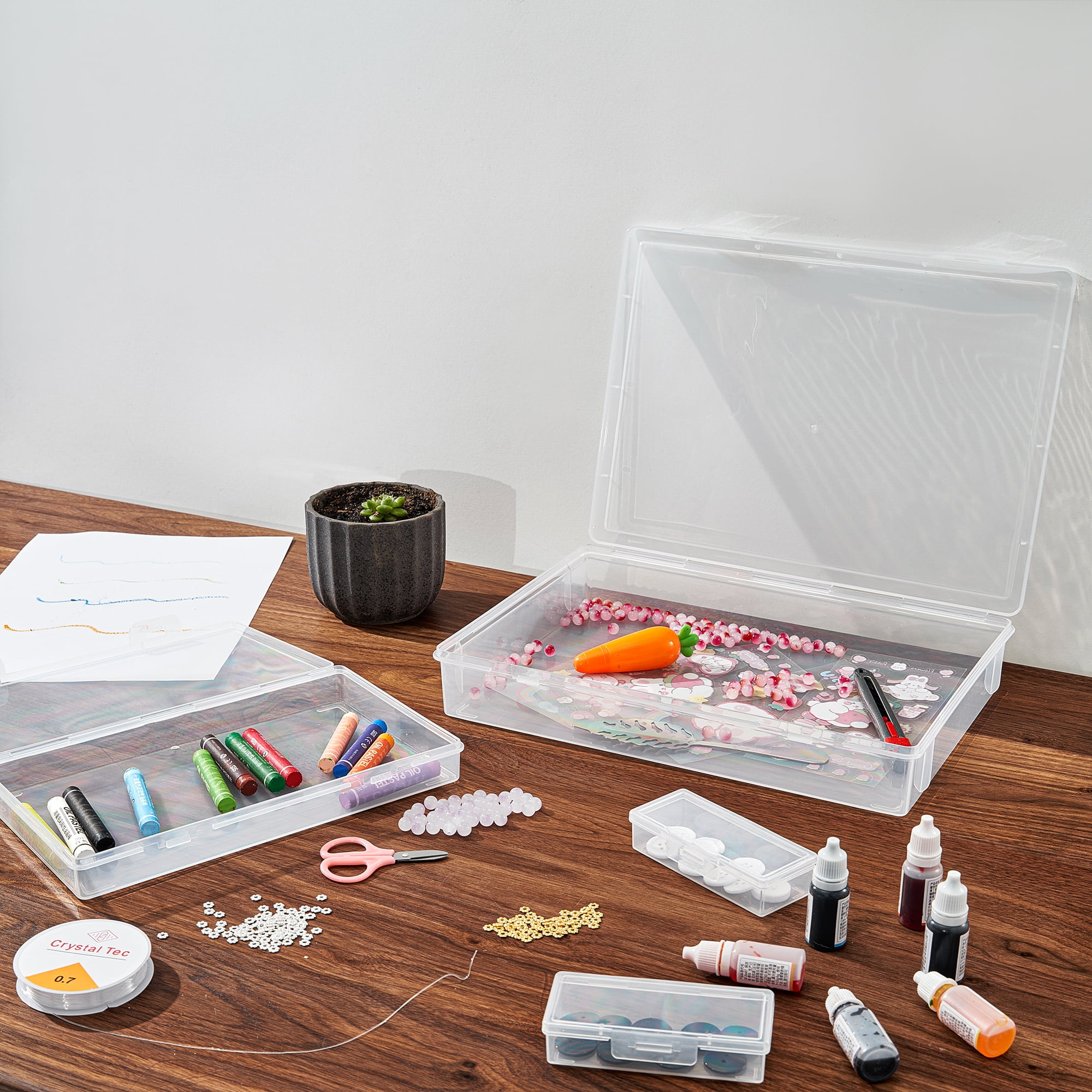Sorbus 12-Piece Sewing and Craft Material Storage Container Set with Lids