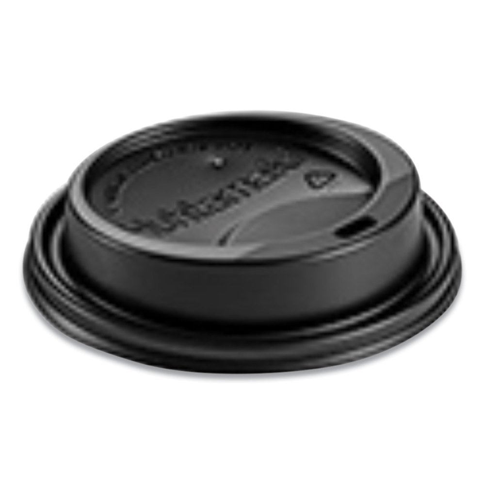 Huhtamaki Hot Cup Lids, Fits 1024 oz Hot Cups, Dome Sipper, Black