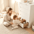 thumbnail image 2 of Lofka 6 Drawer Dresser for Bedroom, Tall White Vertical Chest of Drawers with Anti-Tipping, Dual-Size Drawers, Small Space Storage Solution for Apartment, Guest Room, 2 of 10