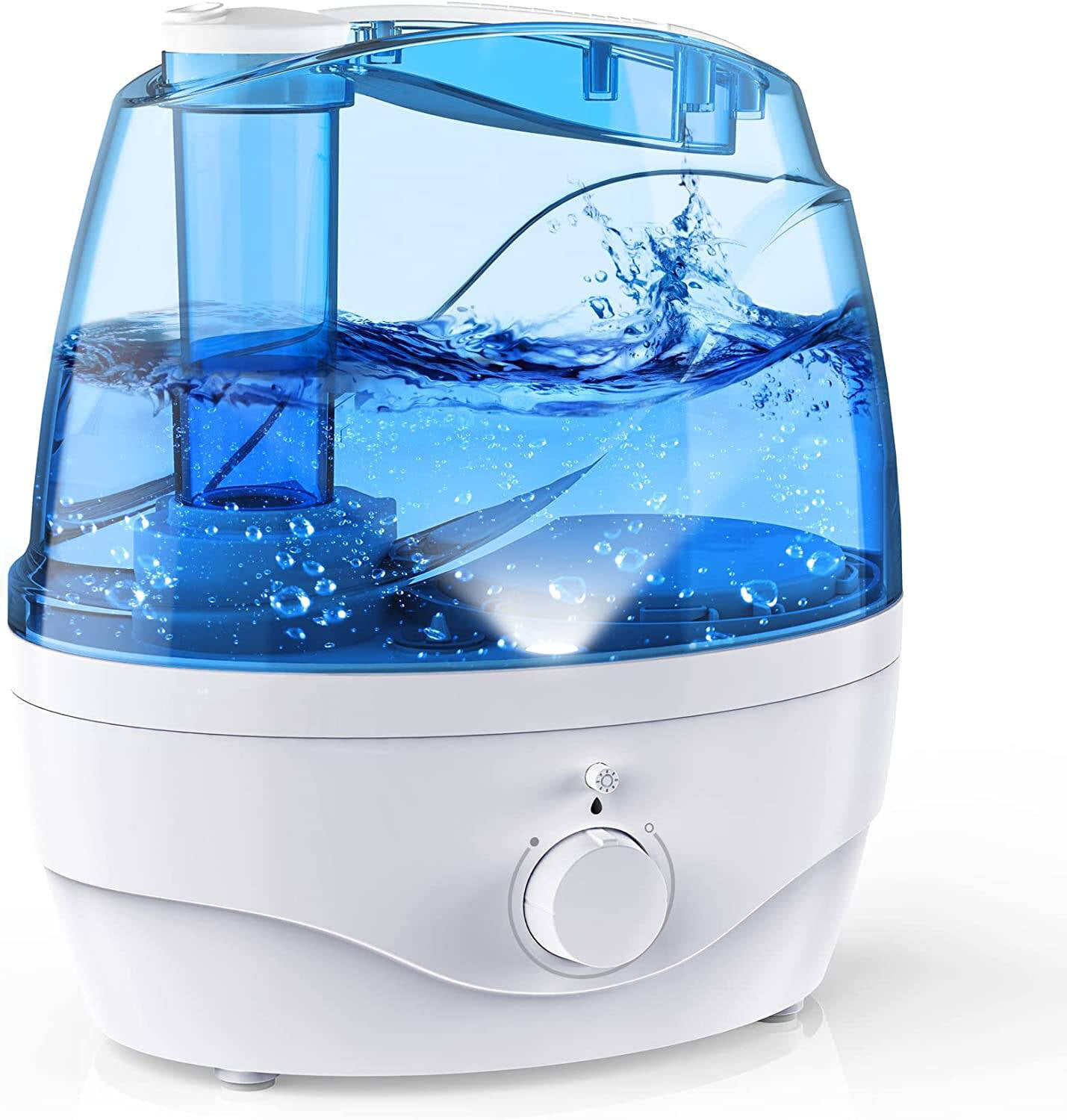 White&BLue DONGSHEN Cool Mist Humidifiers with 3L Large Water Tank,Works for up to 32 Hours,Night Lightand Auto Shut-Off,Ultrasonic Humidifier for Home,Bedroom,Babyroom and More. 