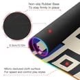 thumbnail image 4 of Abstract Squares and Circles Wireless Charging RGB Gaming Mouse Pad Large Keyboard Mat Rubber Base 13 Light Modes, 4 of 6