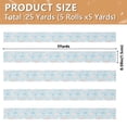 thumbnail image 3 of 5 Rolls Christmas Ribbon 1.5 inch Wide Decorative Ribbon for Gift Wrapping and Holiday Decorations Cute Clouds and Hearts Pattern, 3 of 7