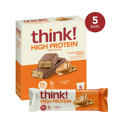 think! High Protein Creamy Peanut Butter Bars, 5 Count
