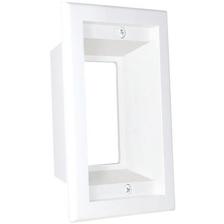 Midlite 1-Gang Recessed Box/Wall Plate Combo, 1GPP-1W