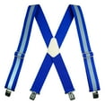 thumbnail image 4 of High Quality 2 inch Men's Blue Reflective Suspenders Partial Elastic X-Back Adjustable Brace, 4 of 5