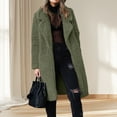 thumbnail image 3 of Winter Women Jacket Double-sided Fleece Turn-down Collar Long Sleeves Knee Length Keep Warm Cozy Overcoat Outdoor Daily Wear Jacket, 3 of 8