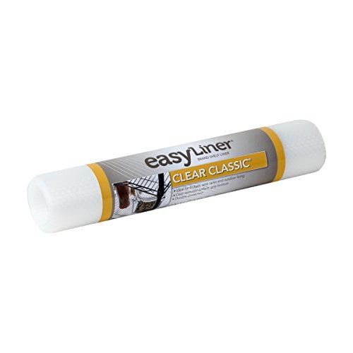 Duck Brand Clear Classic Easy 280298 Non-Adhesive Shelf Liner, 12 in x 6 ft Roll
