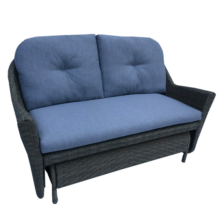 Resin wicker double deals glider