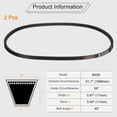 thumbnail image 2 of Uxcell 2 Pack BX59 EPDM V-Belt, Raw Edge Cogged Industrial Rubber V Belt 0.67" Width x 59" Inside Circumference, 2 of 5