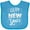 Turquoise, variant on Inktastic Happy New Year in Hand Lettering Boys or Girls Baby Bib