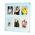 thumbnail image 1 of Uxcell Acrylic Collage Photo Frame, Fits Photos Floating Magnetic Picture Frames with Stand for Home Refrigerator Fridge Purple, 1 of 7