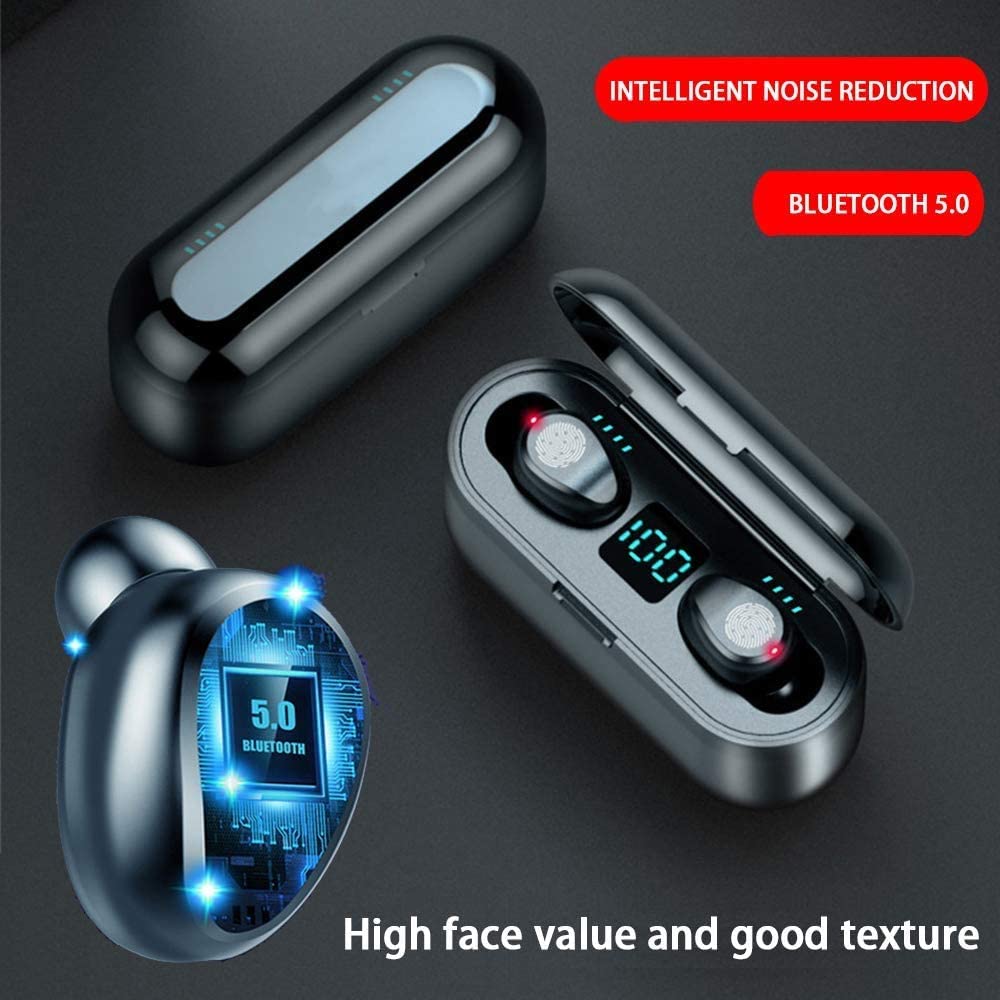 True Wireless Earbuds Bluetooth 5.0 HiFi Stereo Bluetooth Earphone Wireless Mic Bluetooth Earbud Binaural Calls, Waterproof Bluetooth Headphones with Charging Case,2000mAh Power Bank Headset - image 4 of 8