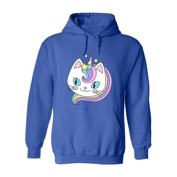Kawaii Cat Unicorn Hoodie Women -Image by Shutterstock, Female 3X-Large