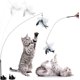 thumbnail image 1 of Interactive Cat Fishing Toy with Feather - Cat Intelligence Toy Spring Toy with Suction Cup for Kitten Independent Work Cat Wand Cat Wand with Feathe, 1 of 1