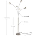 thumbnail image 2 of Brightech Orion 5 LED Lampadaire à Capteur Tactile Lumineux, Nickel, 2 of 7