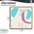 thumbnail image 4 of Stupell Industries Contemporary Electric Blue Elephant Gold Floating Frame Canvas Art, 18 x 18, by Carla Daly, 4 of 8