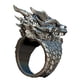 thumbnail image 1 of Anillos para mujeres, regalos para mujeres, anillo de plata con cabeza de personalidad masculina dominante, anillo, 1 of 2