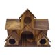 thumbnail image 1 of Casa para pájaros colgante de madera para exteriores, con tres aberturas, nido para gorriones. Estilo A, 1 of 9