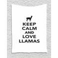 thumbnail image 1 of Llama Tapestry, Monochrome Pop Culture Phrase with Llama Silhouette South American Wildlife Motifs, Wall Hanging for Bedroom Living Room Dorm Decor, 60W X 80L Inches, Black White, by Ambesonne, 1 of 2