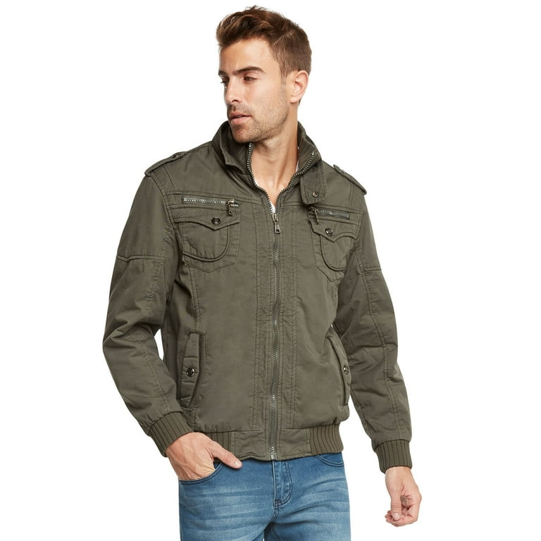 Maximos Men s Sherpa Lined Sahara Hooded Multi Pocket Bomber