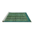 thumbnail image 2 of Ahgly Company Machine Washable Indoor Rectangle Abstract Turquoise Blue Modern Area Rugs, 8' x 10', 2 of 4