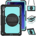 thumbnail image 1 of XYX For Samsung Galaxy Tab S10 Ultra/S9 Ultra/S8 Ultra Case 14.6 inch, 360 Rotating Shockproof Cover with Stand, Screen Protector, Shoulder Strap (SM-X920/X910/X900), Sky Blue PC, 1 of 7