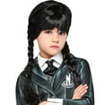 thumbnail image 2 of Wednesday Addams Nevermore Academy Child Wig, 2 of 4