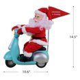 thumbnail image 4 of Mr. Christmas Scootin' Santa - One Animated Figurine 14.5 Inch, Plastic - Animated Musical Scooter 30594, 4 of 6