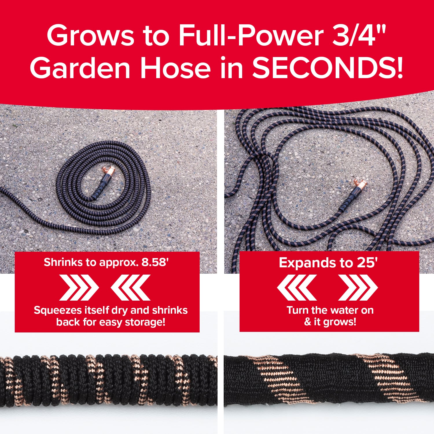 Pocket Hose Copper Bullet 25' Expandable Hose photo 5