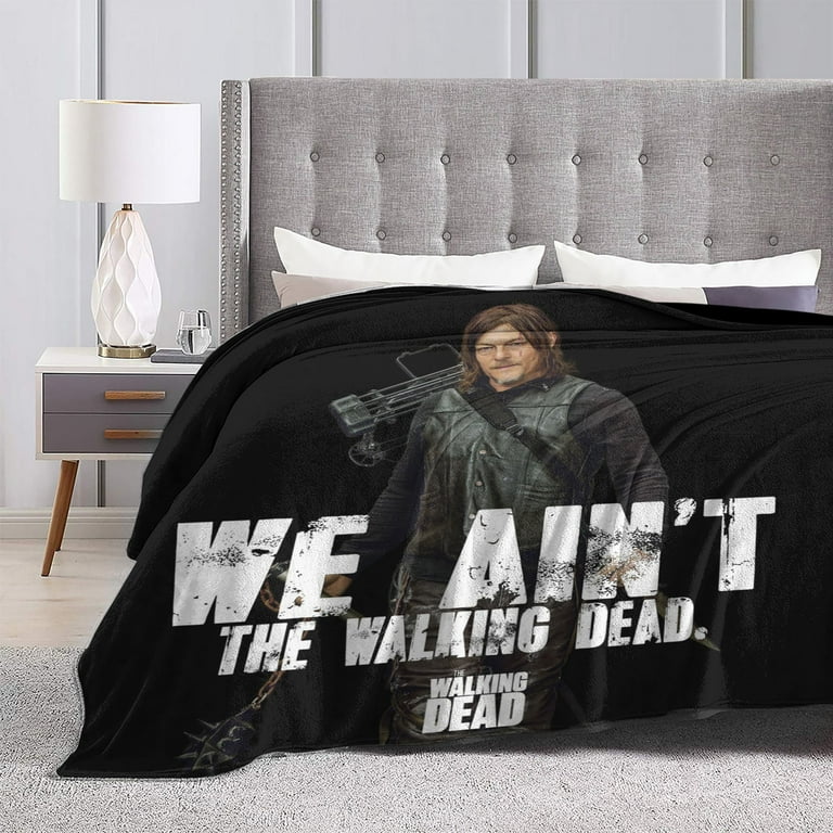 Walking Dead Bed Blanket Super Soft Fleece Throw Blanket Lightweight Warm Cozy Cartoon Blankets Gifts for Kids Adults 50 x40