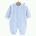 thumbnail image 7 of Gubotare Baby Boy Clothes Winter Toddler Baby Boy Fall Clothes Collared Jumpsuit Romper Long Sleeve One Piece Outfits 0 3 6 9 12 18 24 Months (Sky Blue,9-12 Months), 7 of 7