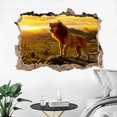 thumbnail image 1 of Adhesivo de pared 3D de PVC realista con león rugiendo, 50 x 70 cm, 1 of 2