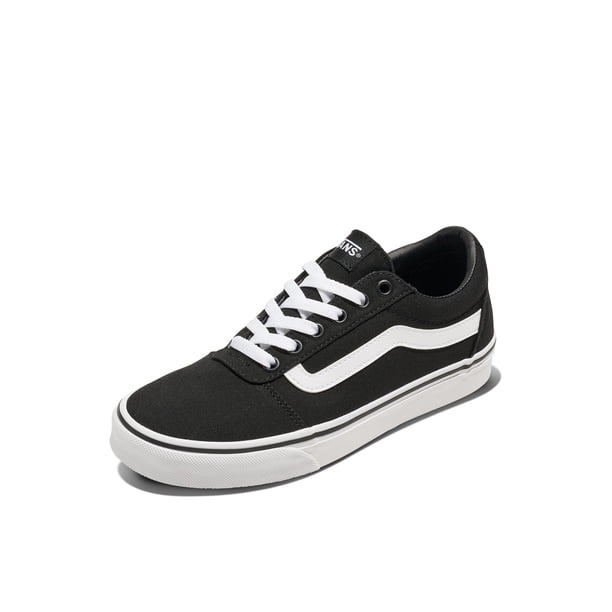 Zapatillas Vans Ward de Lona Negras y Blancas, Talle 9