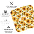 thumbnail image 3 of Fuzoiu Modern Elegant Sunflower Print Leather Coasters Set,Drink Coasters Set of 4,for Tabletop Protection, Durable PVC Coasters,Home Décor and Housewarming Gift-Square, 3 of 6